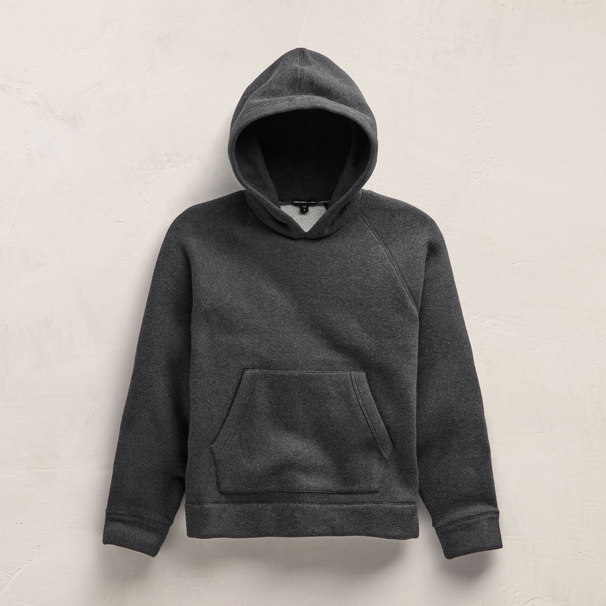 Cozy Hooded Sweatshirt in Heather Charcoal | James Perse Los Angeles