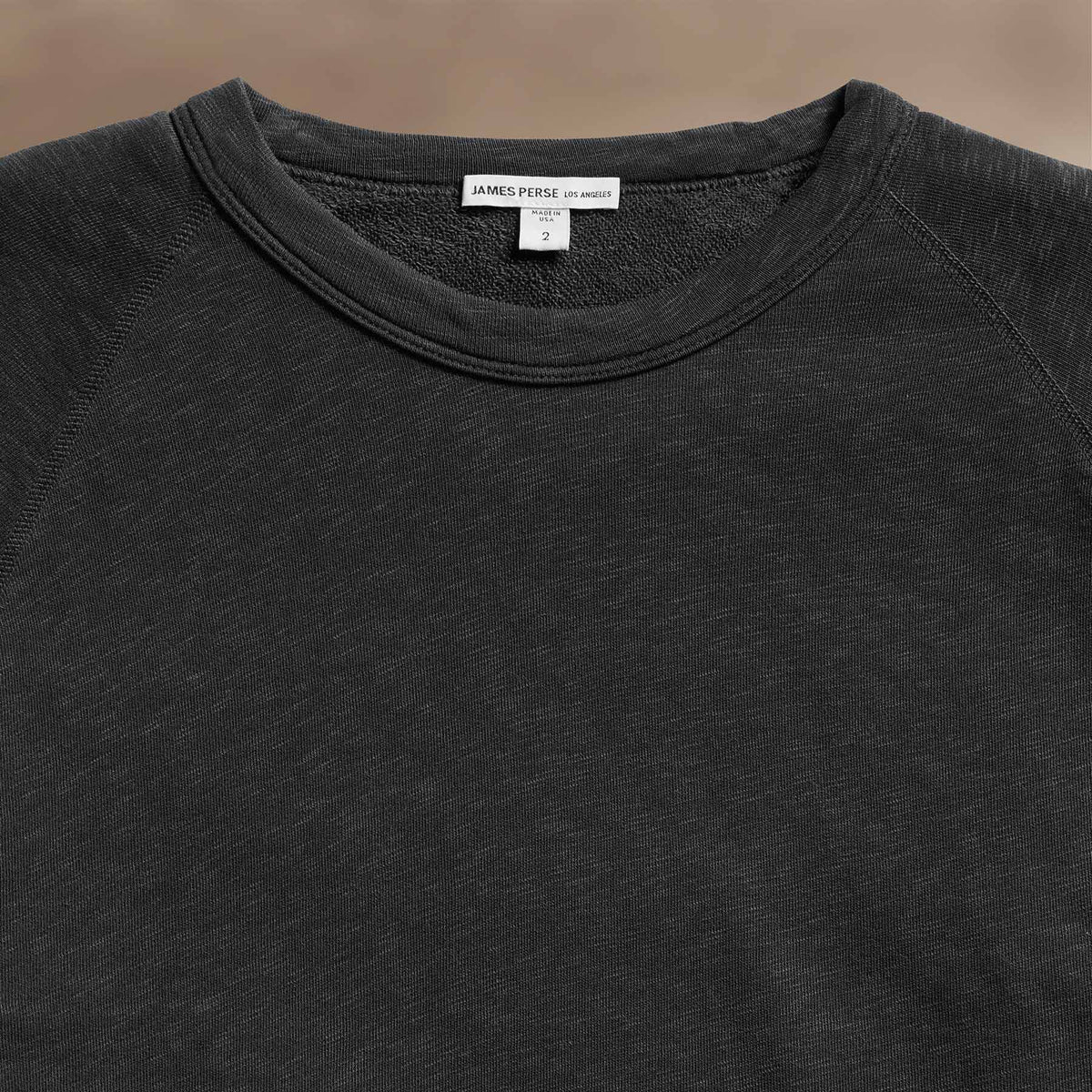 Vintage French Terry Sweatshirt in Carbon Pigment | James Perse Los Angeles