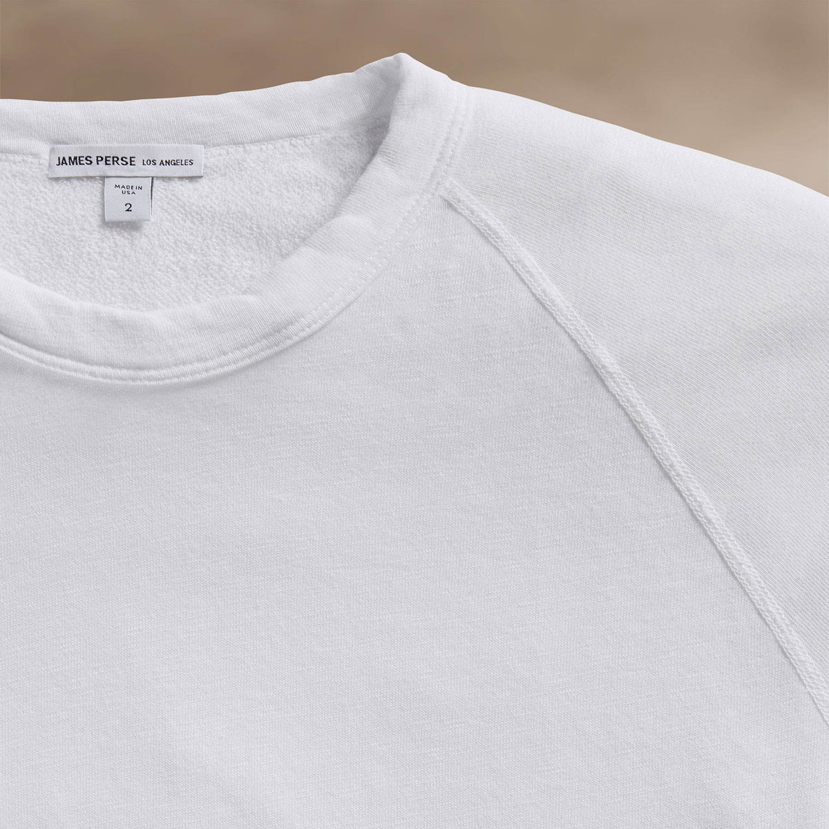 Vintage French Terry Sweatshirt in White | James Perse Los Angeles