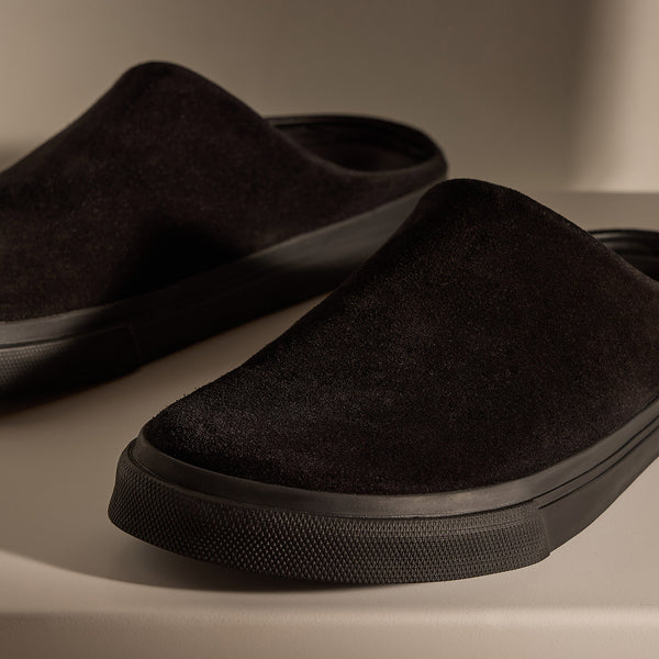 Men's Suede Clog in Black | James Perse Los Angeles