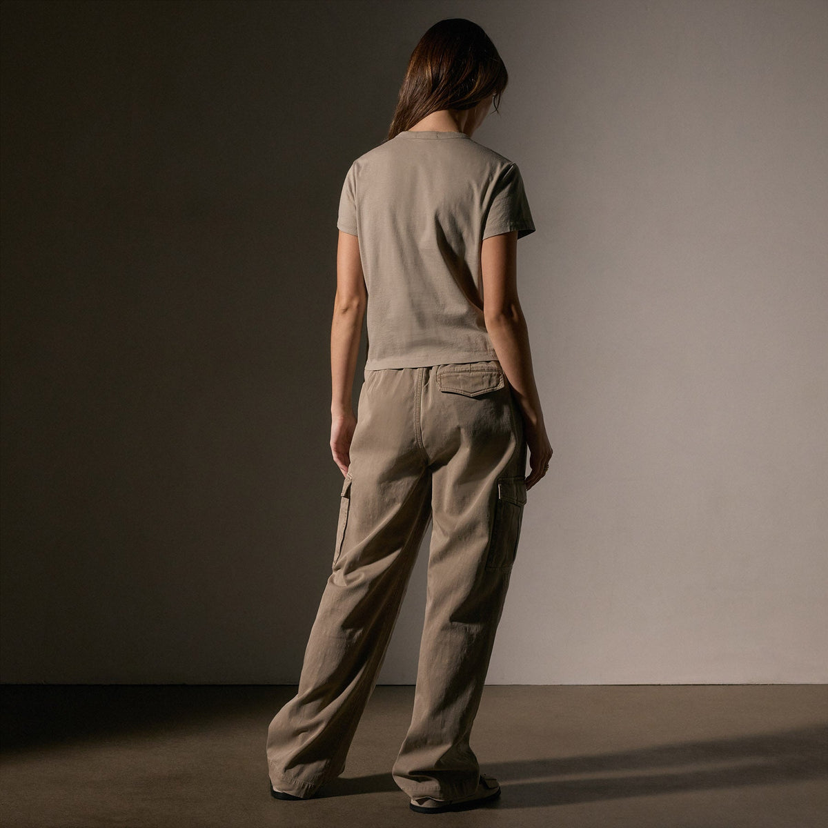 Brushed Elevated Jersey Short Sleeve Tee in Overcast | James Perse Los Angeles