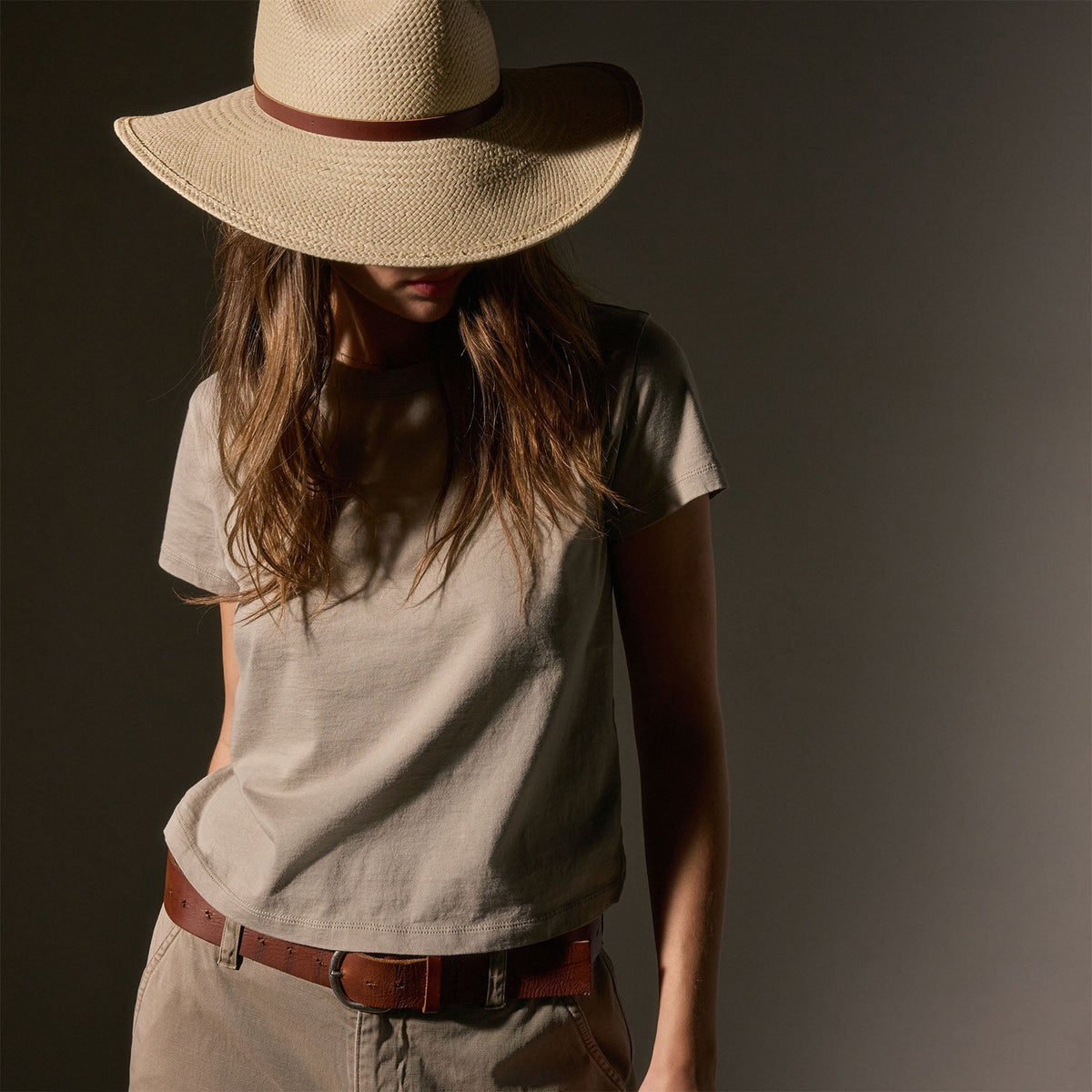Brushed Elevated Jersey Short Sleeve Tee in Overcast | James Perse Los Angeles