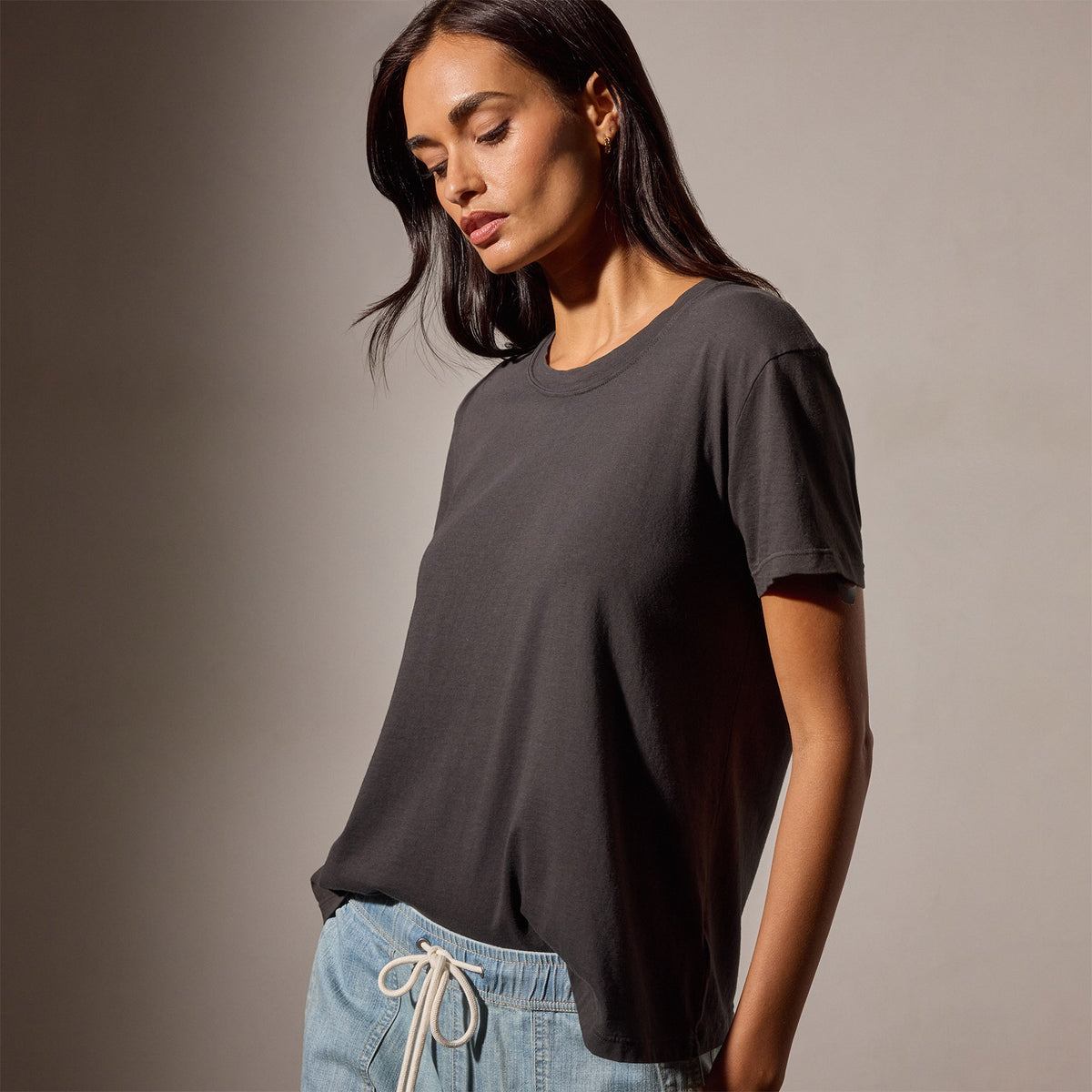 Vintage Little Boy Tee in Carbon | James Perse Los Angeles