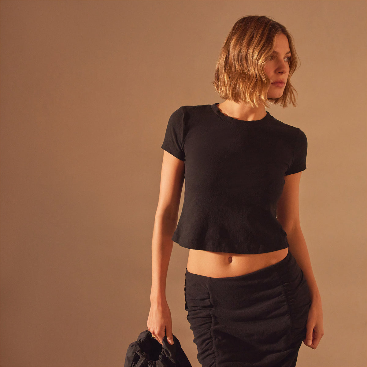 Short Sleeve Sport Tee in Black | James Perse Los Angeles