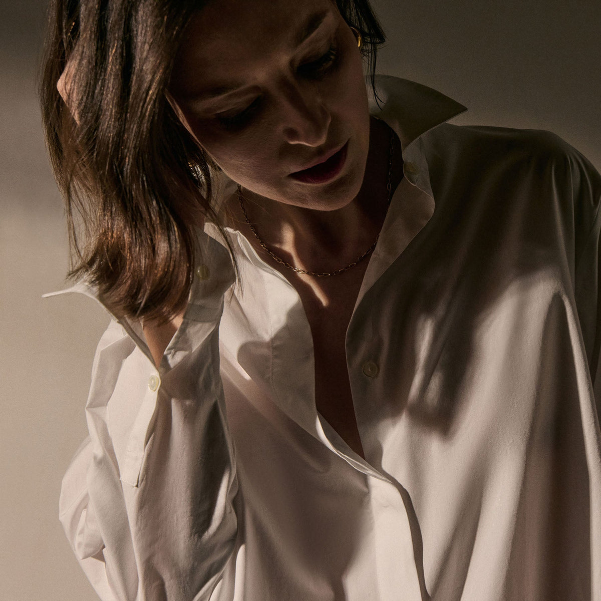 Supima Poplin Shirting in White | James Perse Los Angeles