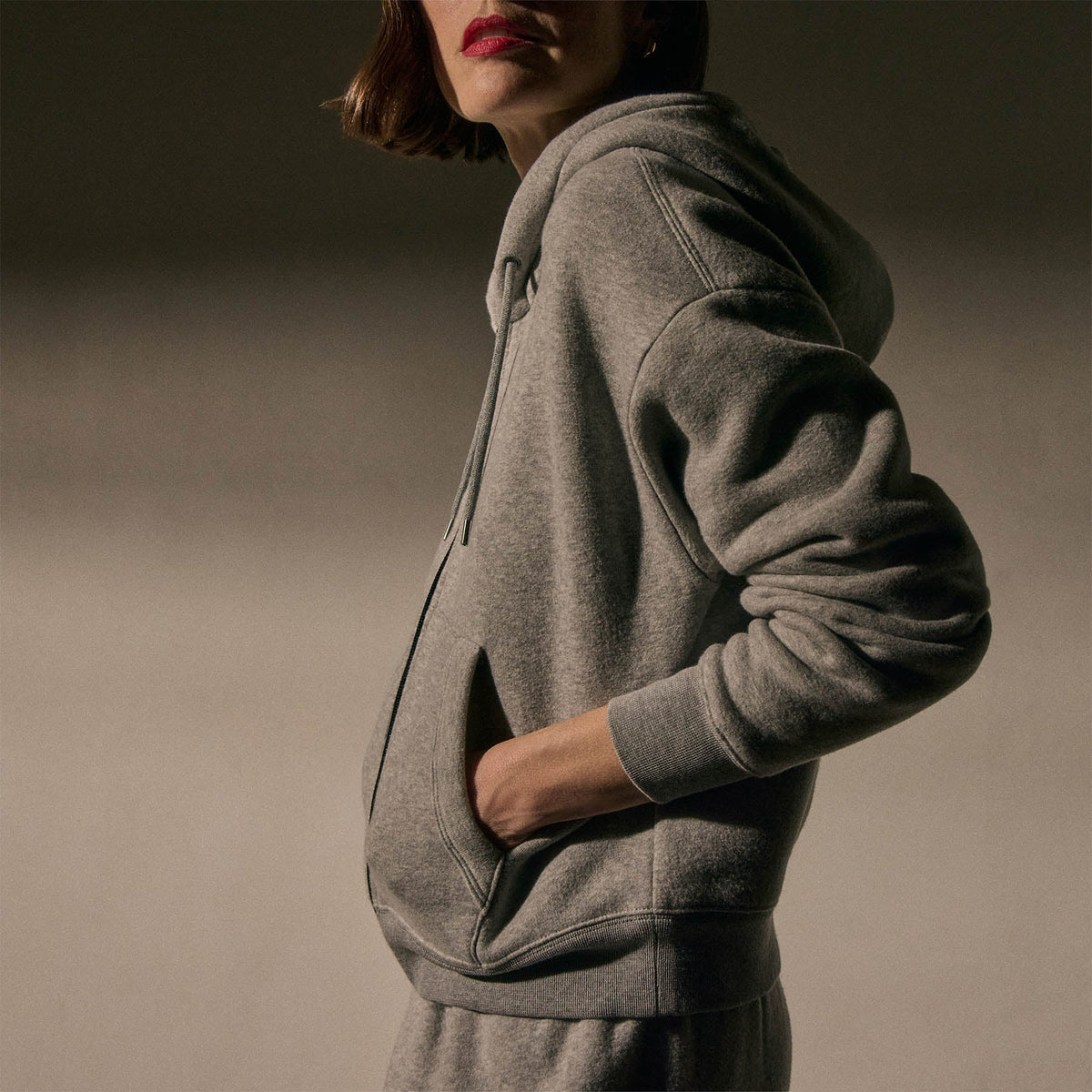 Vintage Cozy Zip Hoodie in Heather Grey | James Perse Los Angeles
