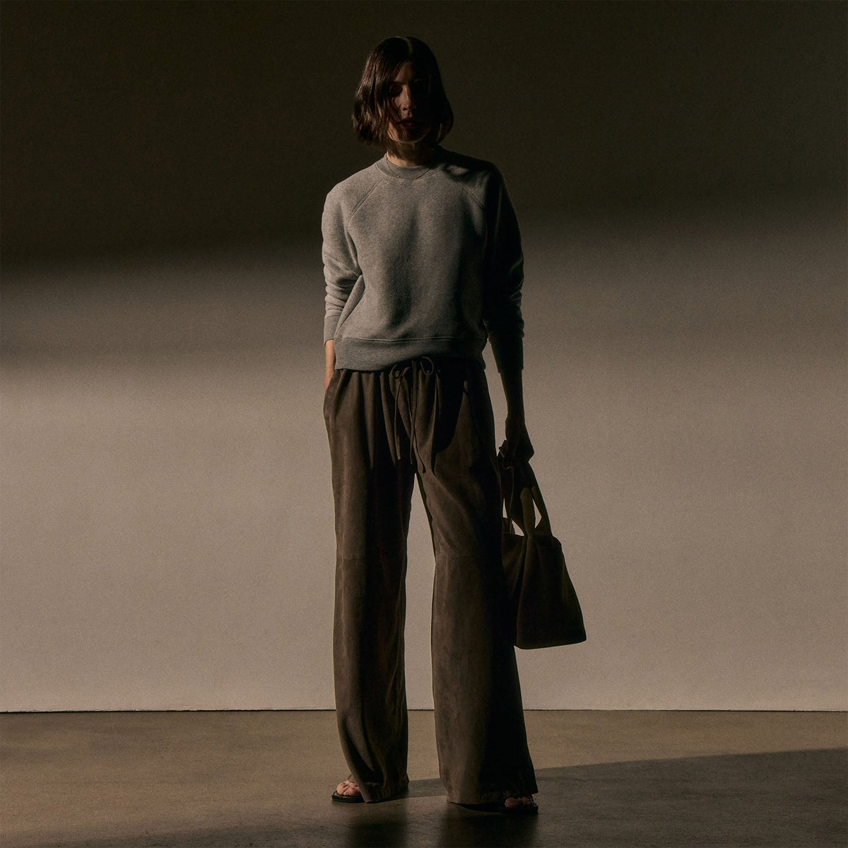 Vintage Cozy Crew in Heather Grey | James Perse Los Angeles
