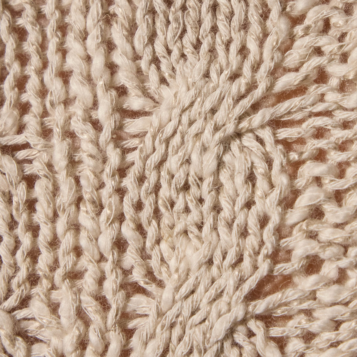 Cotton Linen Cable Knt Sweater in Natural | James Perse Los Angeles