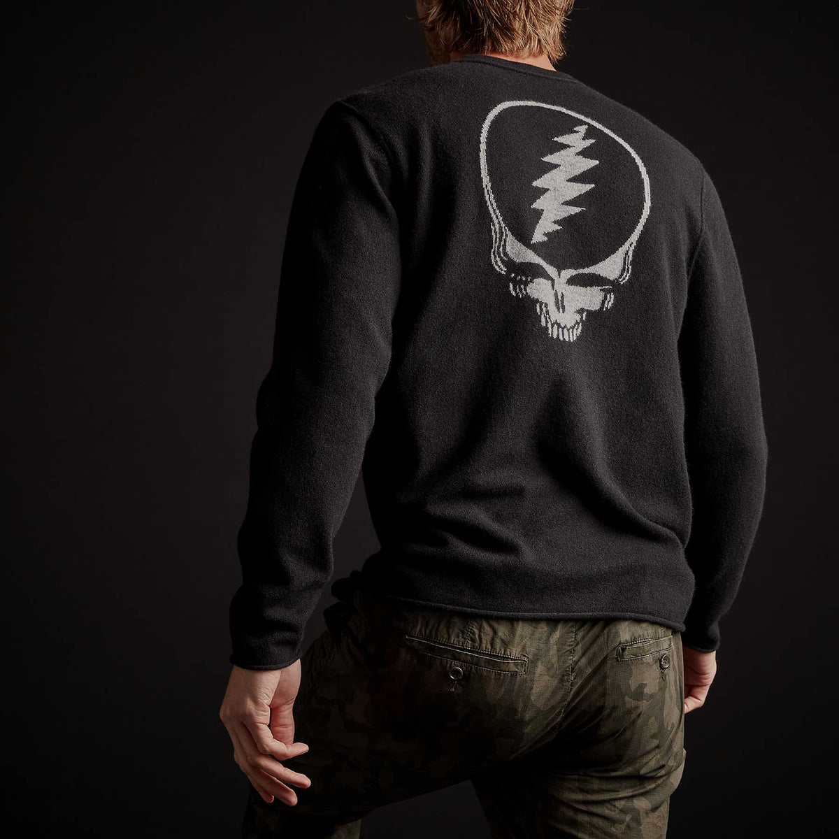 Grateful Dead Recycled Cashmere Sweater - Black | James Perse Los Angeles
