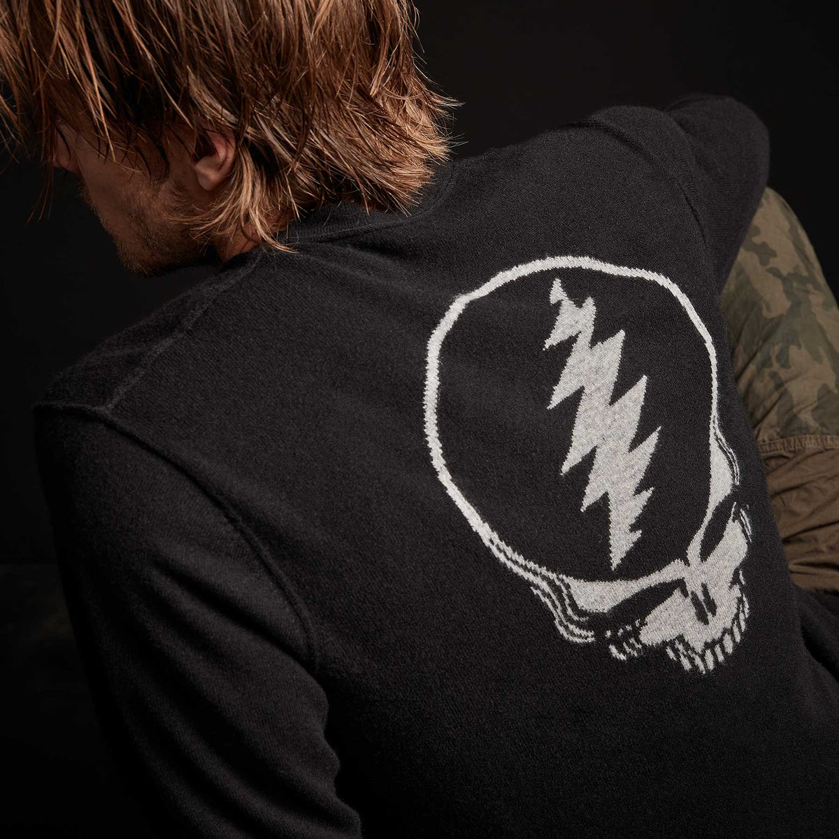 Grateful Dead Recycled Cashmere Sweater - Black | James Perse Los Angeles
