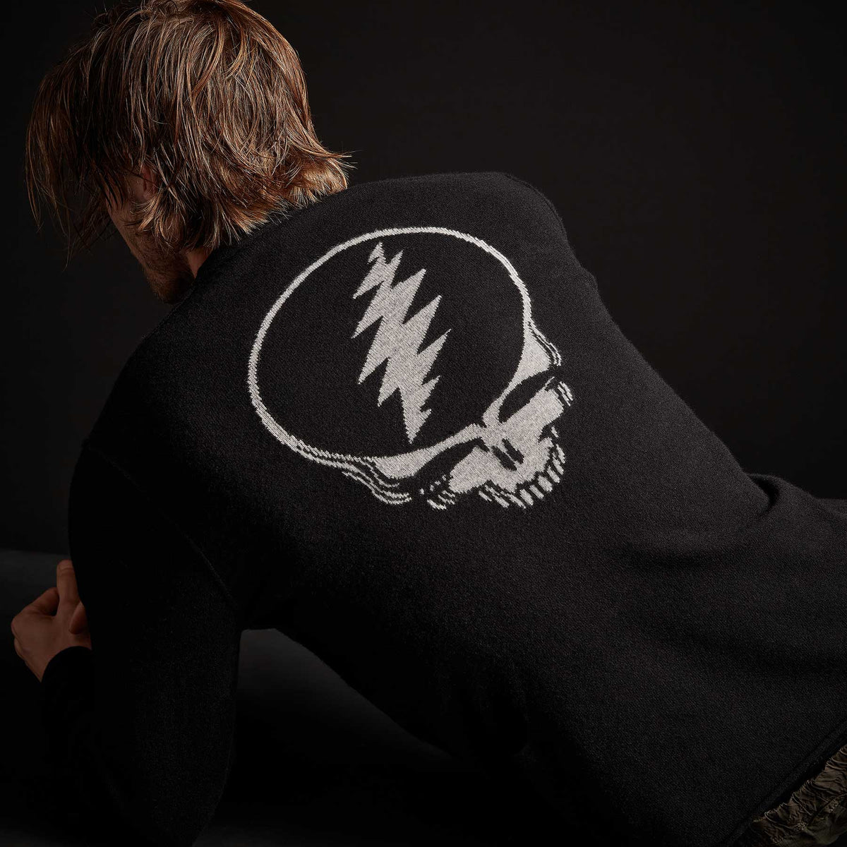 Grateful Dead Recycled Cashmere Sweater - Black | James Perse Los Angeles