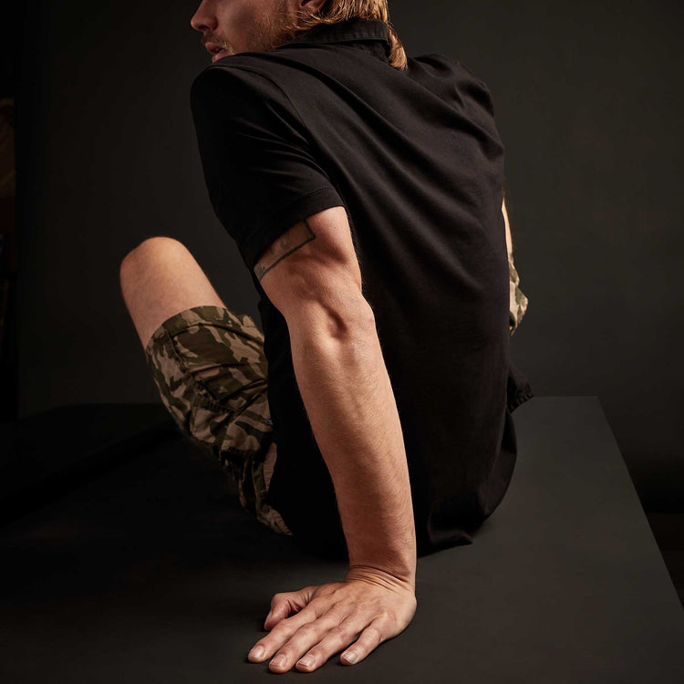 3 Pack Sueded Jersey Polo - Black | James Perse Los Angeles