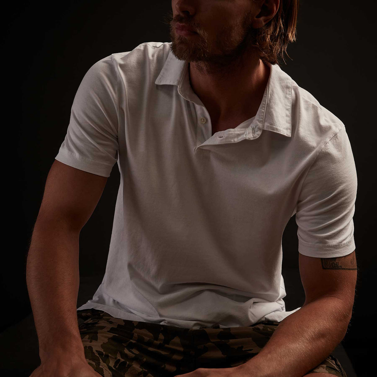 3 Pack Sueded Jersey Polo - Black/White/Deep | James Perse Los Angeles