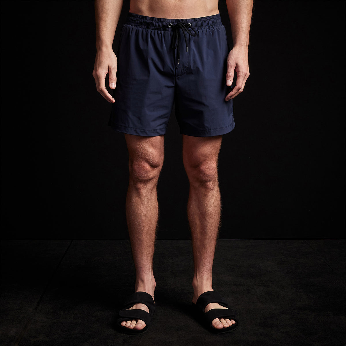 Y/OSEMITE Split Hem Board Short in True Navy | James Perse Los Angeles