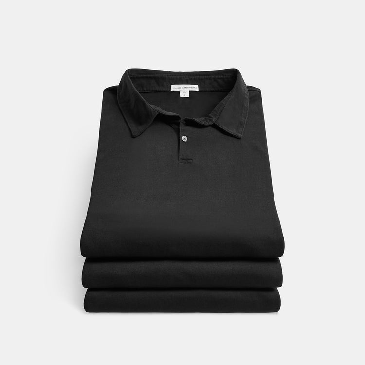 Suded Jersey Polo 3 Pack In Black | James Perse Los Angeles