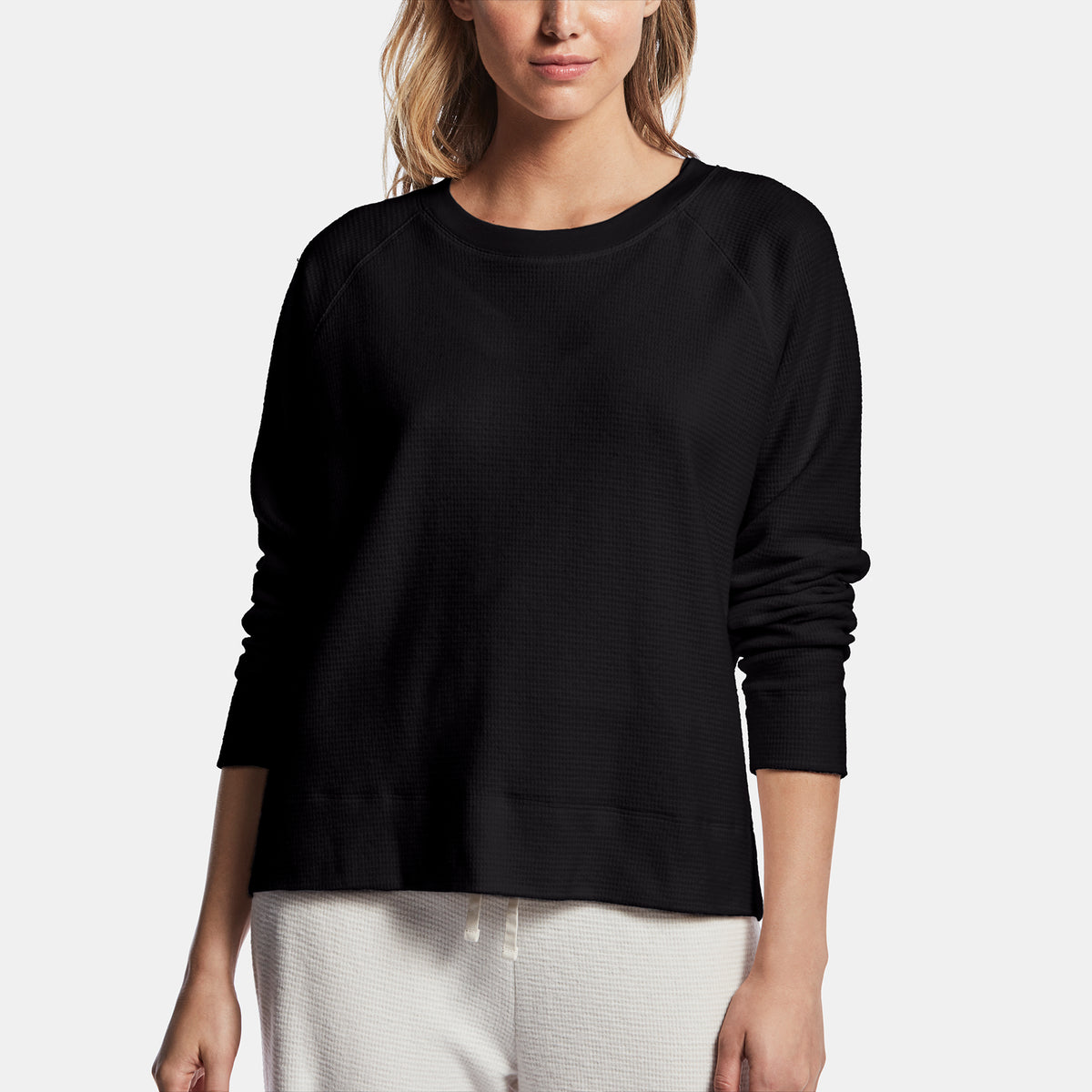 Relaxed Sweatshirt In Black | James Perse Los Angeles