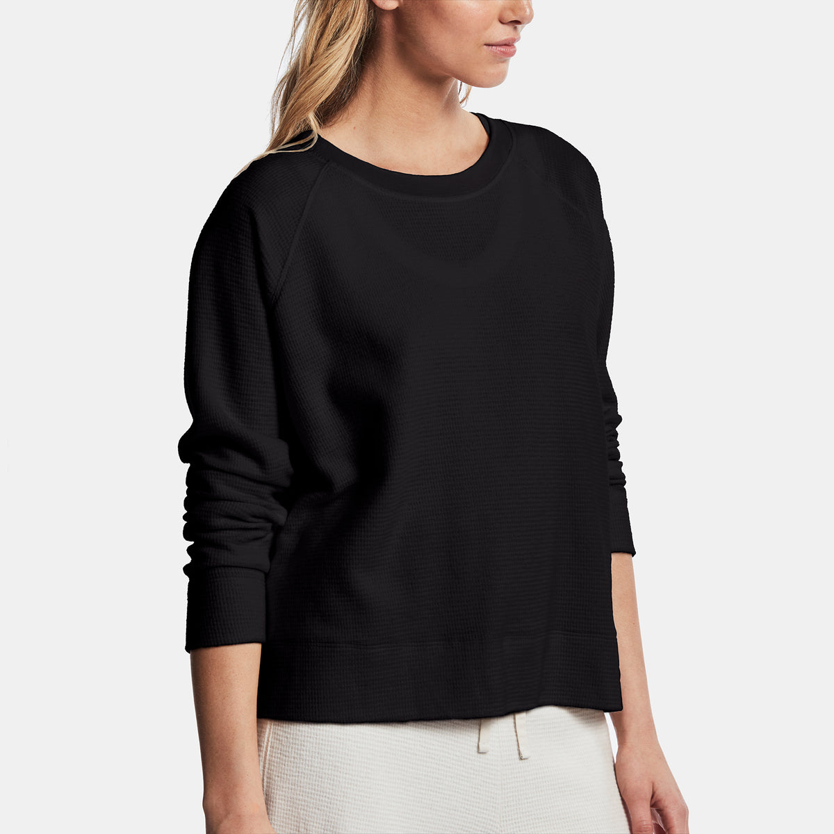Relaxed Sweatshirt In Black | James Perse Los Angeles