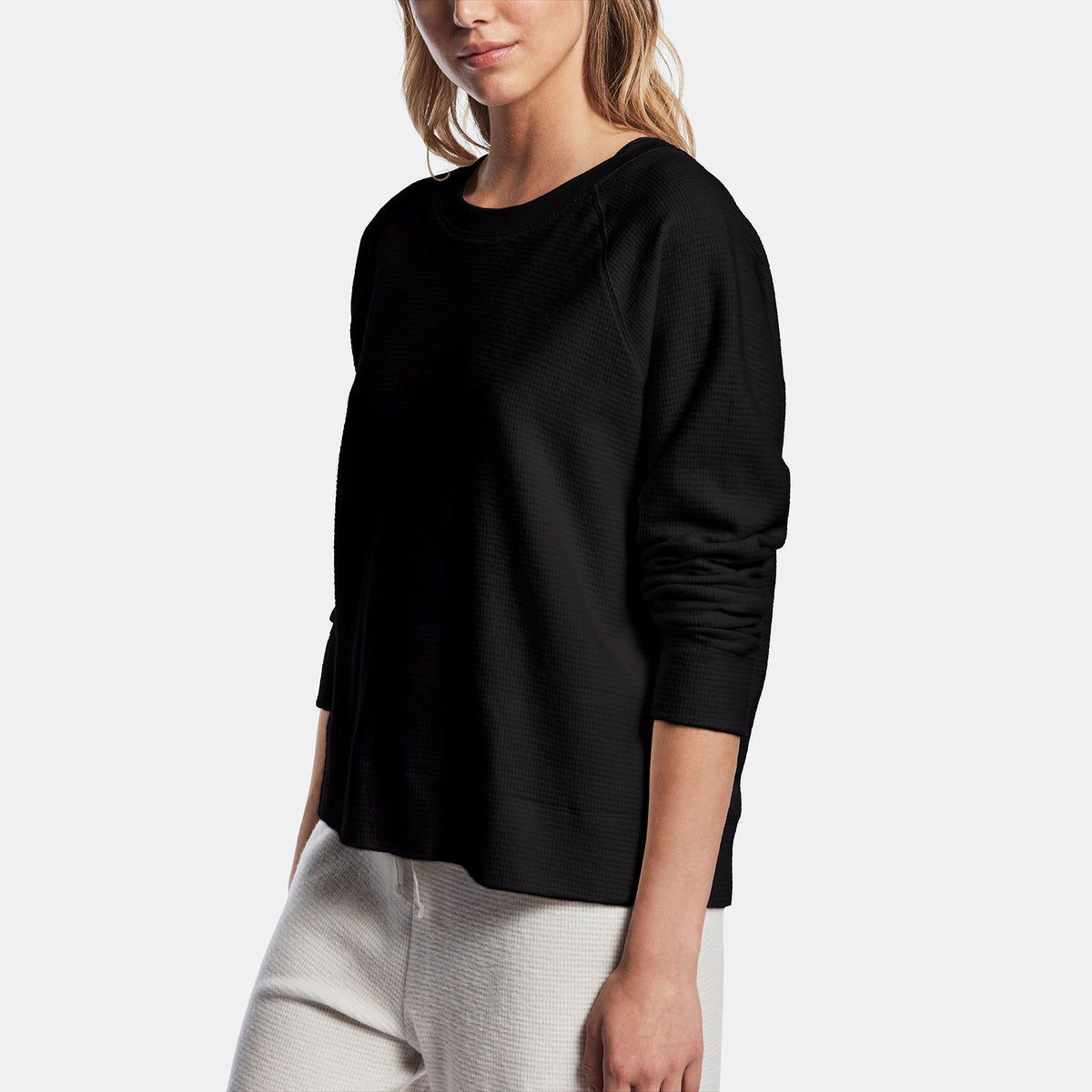 Relaxed Sweatshirt In Black | James Perse Los Angeles