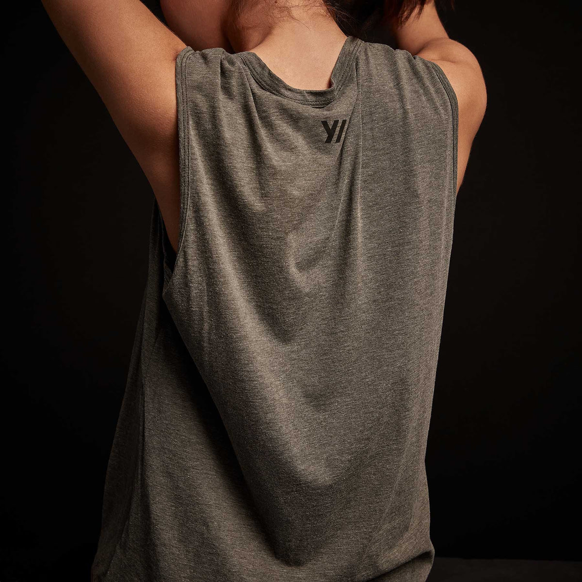 Y/OSEMITE Melange Jersey Muscle Tank - Evergreen | James Perse Los Angeles