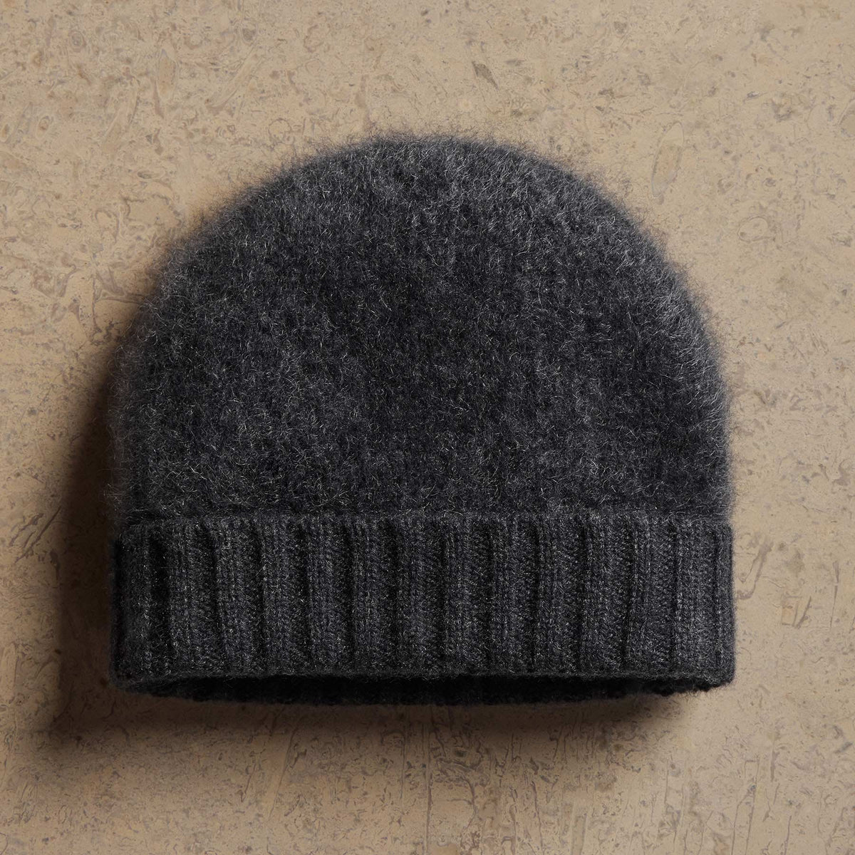 Recycled Cashmere Beanie in Coal | James Perse Los Angeles