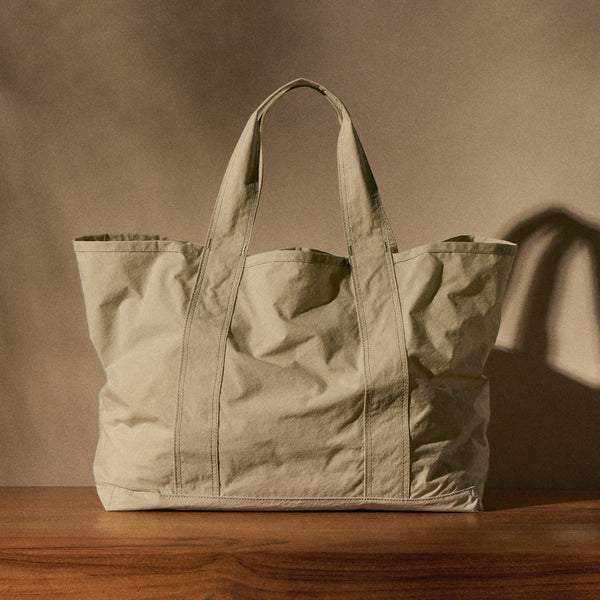 Small Matte Nylon Tote in New Sand | James Perse Los Angeles