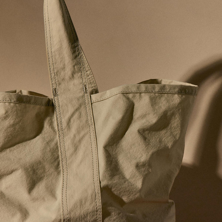 Small Matte Nylon Tote in New Sand | James Perse Los Angeles
