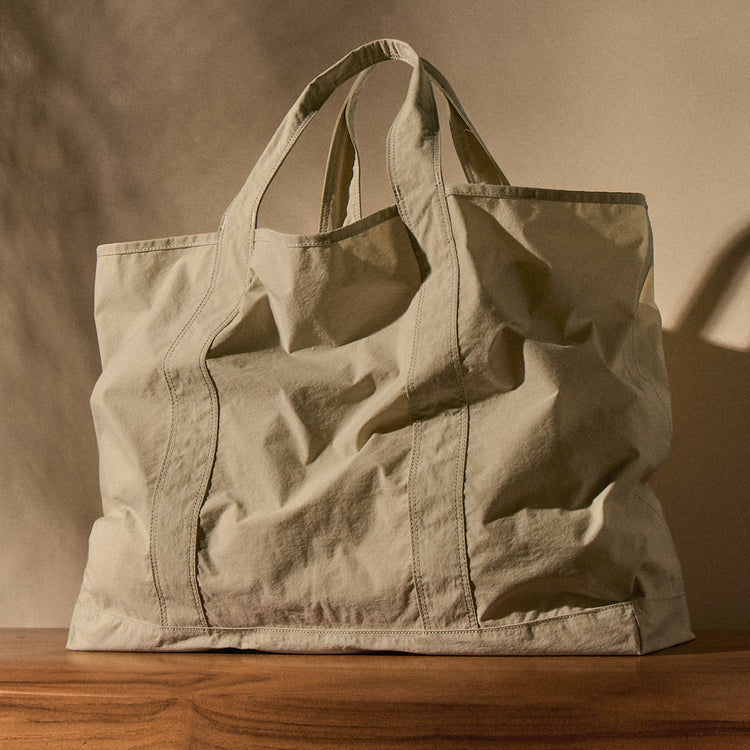 Large Matte Nylon Tote in New Sand | James Perse Los Angeles