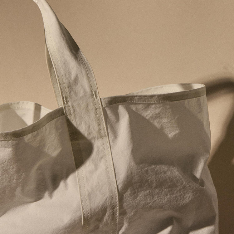 Large Matte Nylon Tote in White | James Perse Los Angeles