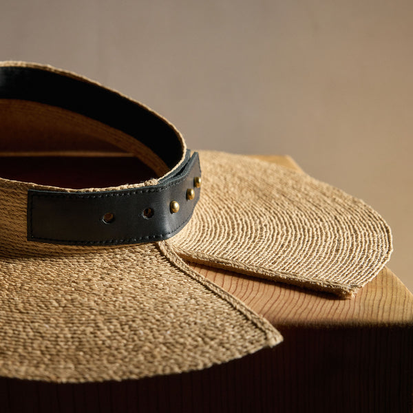 Janessa Leone Birdie Visor in Natural | James Perse Los Angeles