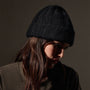 Textured Cashmere Beanie  in True Black | James Perse Los Angeles