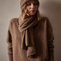 Lightweight Textured Cashmere Scarf in Chestnut | James Perse Los Angeles