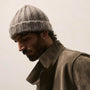 Lightweight Textured Cashmere Beanie in Beige Melange | James Perse Los Angeles / Mens