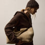 Lightweight Textured Cashmere Beanie in Bark | James Perse Los Angeles / Womens