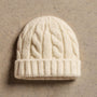 Lightweight Cashmere Cableknit Beanie & Scarf Gift Set In Ivory | James Perse Los Angeles