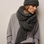 Cashmere Silk Marl Scarf in Black Mix | James Perse Los Angeles / Womens