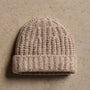 Cashmere Silk Marl Beanie in Grout Mix | James Perse Los Angeles