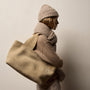 Cashmere Silk Marl Beanie in Grout Mix | James Perse Los Angeles / Womens