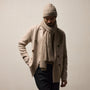 Cashmere Silk Marl Beanie in Grout Mix | James Perse Los Angeles / Mens
