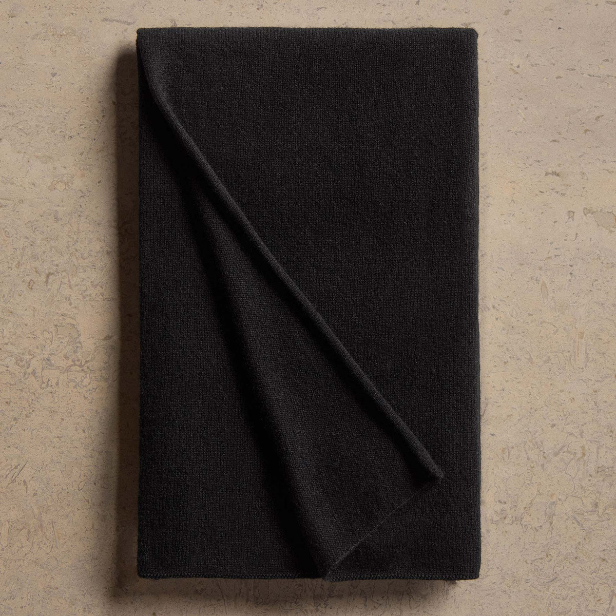 Open Knit Cashmere Scarf in Black  | James Perse Los Angeles