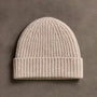 Recycled Cashmere Ribbed Beanie in Stone / James Perse Los Angeles