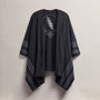 Cashmere Grateful Dead Poncho in Coal/Flannel/Heather Grey | James Perse Los Angeles