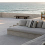 Patio Striped Linen Euro Pillow in Souris/Black Stripes | James Perse Los Angeles
