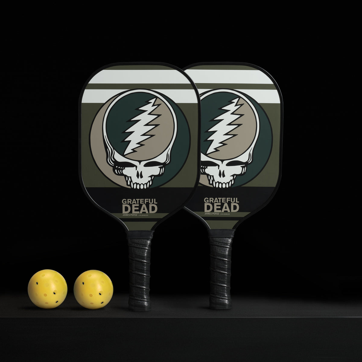 Grateful Dead Pickleball Paddle Set with Mesh Bag in Army Green/Canopy | James Perse Los Angeles