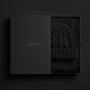Lightweight Cashmere Cableknit Beanie & Scarf Gift Set In True Black | James Perse Los Angeles
