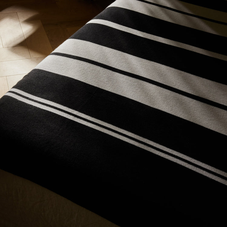 Stripe Cashmere Blanket Gift Box in Black/White | James Perse Los Angeles