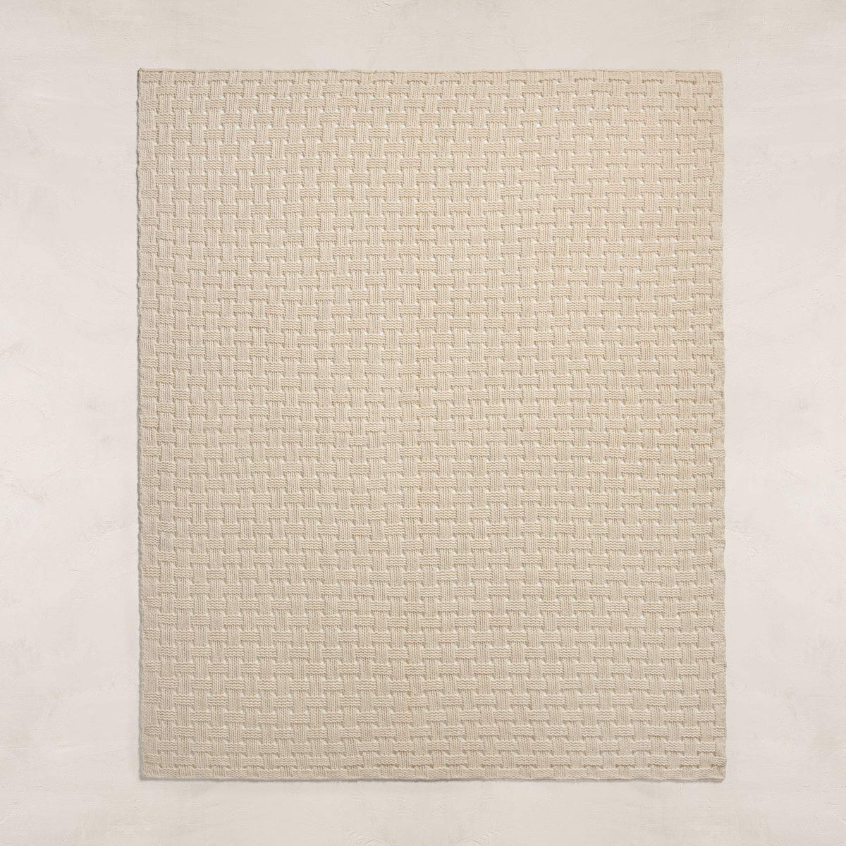 2 Tone Basket Weave Blanket in Chalk/Eco Alabaster | James Perse Los Angeles