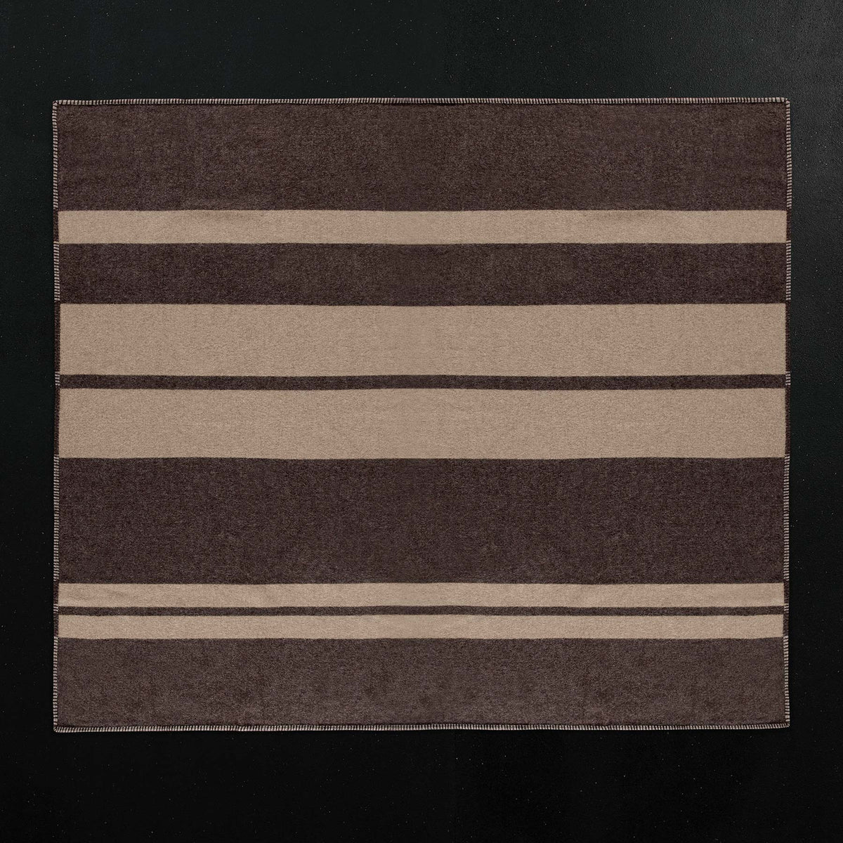 Sarti Striped Blanket in Ash/Brown | James Perse Los Angeles