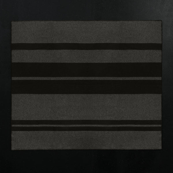 Sarti Striped Blanket in Black/Lead | James Perse Los Angeles