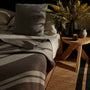 Sarti Striped Blanket in Ash/Brown | James Perse Los Angeles