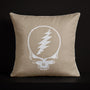 Grateful Dead Throw Pillow with Piping in Flax/White | James Perse Los Angeles